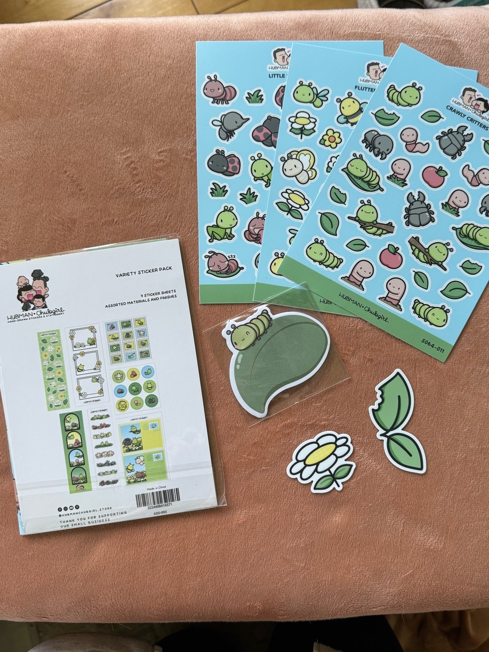 Hubman & Chubgirl Crawly Critters Sticker Set